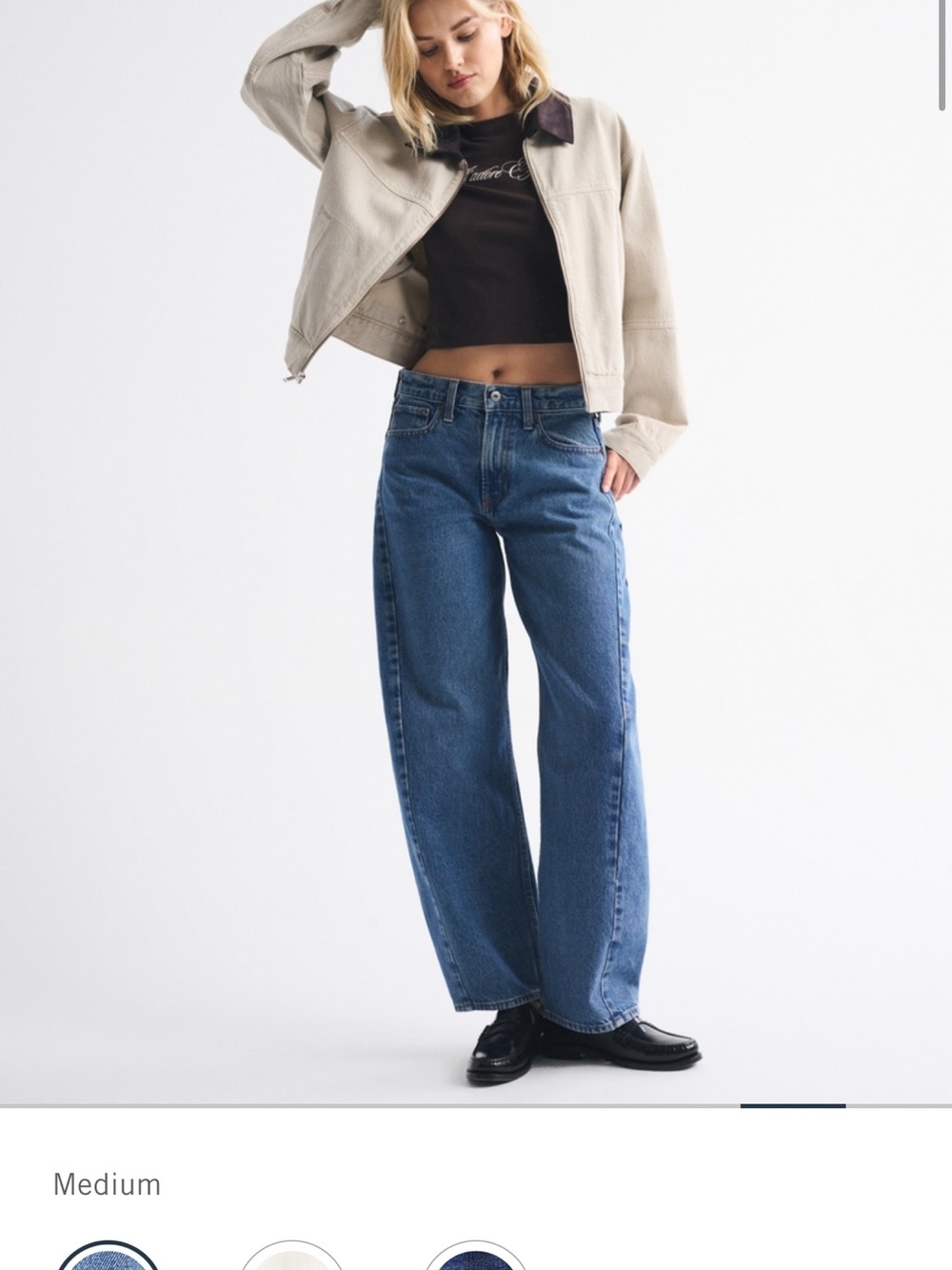 💙✨ Abercrombie & Fitch Curve Love Mid Rise Barrel Jeans | Size 33 Short